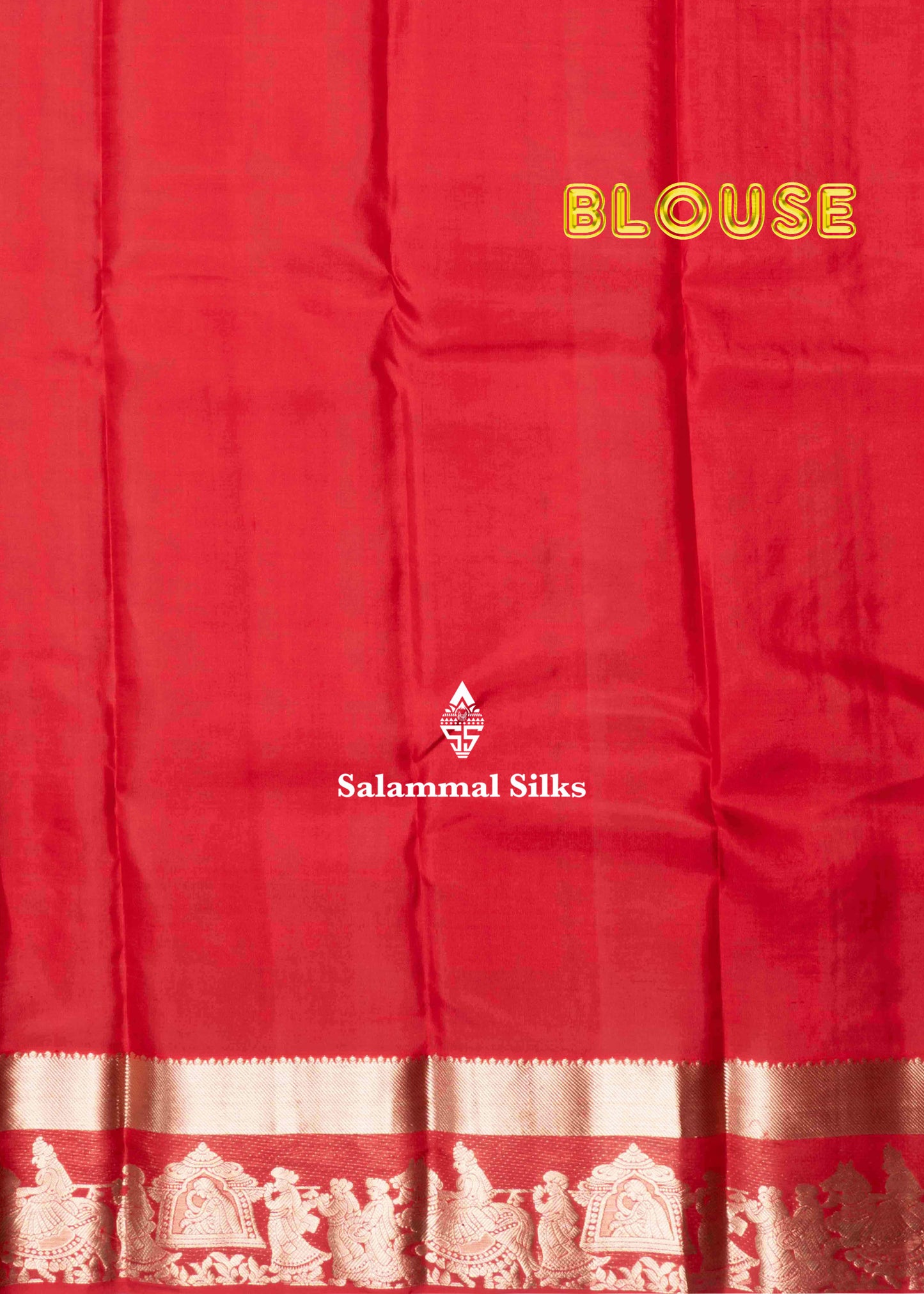 Chilli Red Color Kanjivaram Pure Silk Saree Pallakku Fancy Border & Blouse