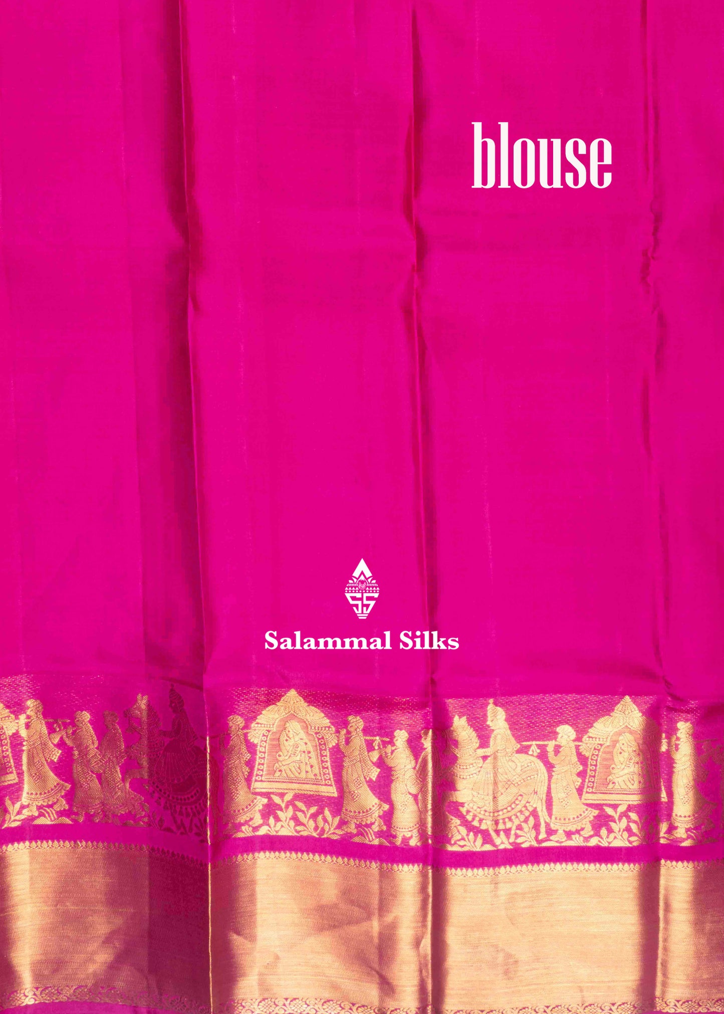 Pink Color Kanjivaram Pure Silk Saree with Pallakku fancy Border and Blouse