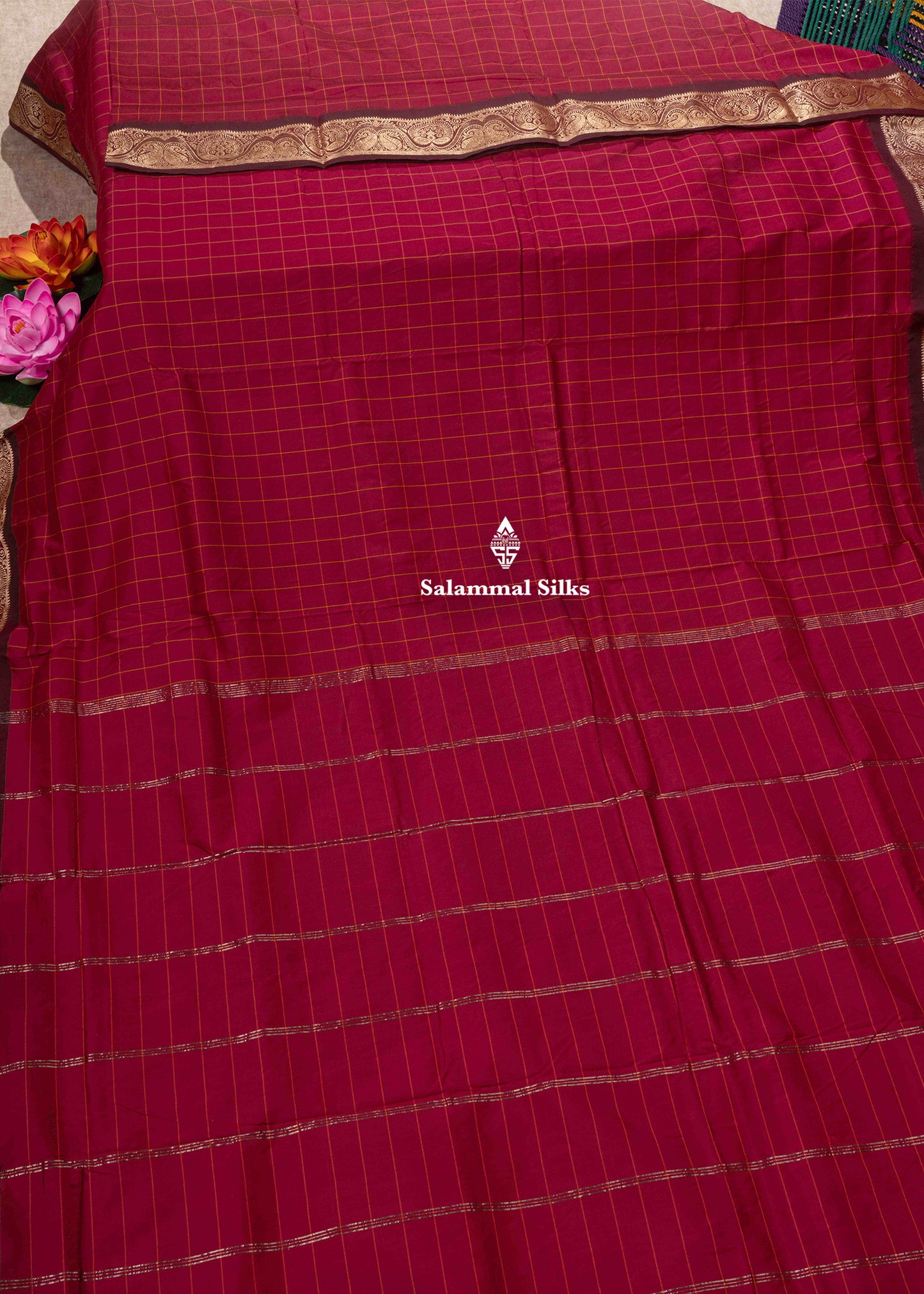9 Yards Semi Silk Saree Green Colour with Bottle Green Border