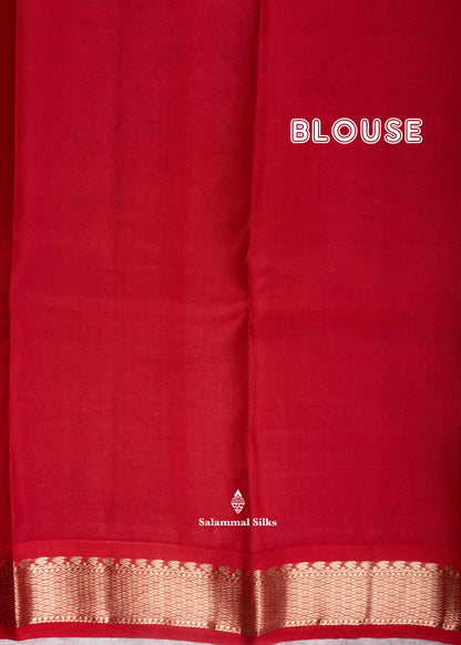 Kanjivaram Pure Silk Saree Lavender With Maroon Border