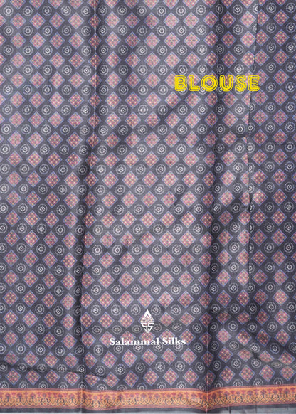 MultiColour Beautiful Kalamkari Fancy Tissue Saree With Blouse