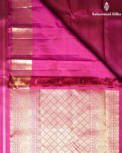 Pure Zari Magenta Kanjivaram Pure Silk Saree