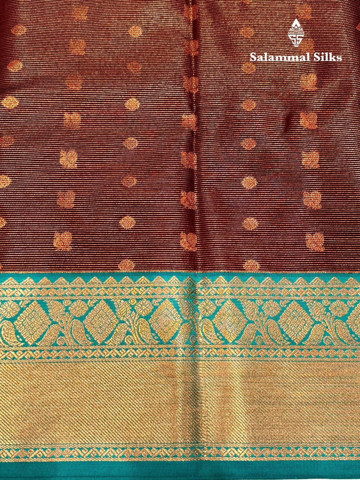 Vairaoosi Maroon Semi Silk Saree With Sapphire Green Border