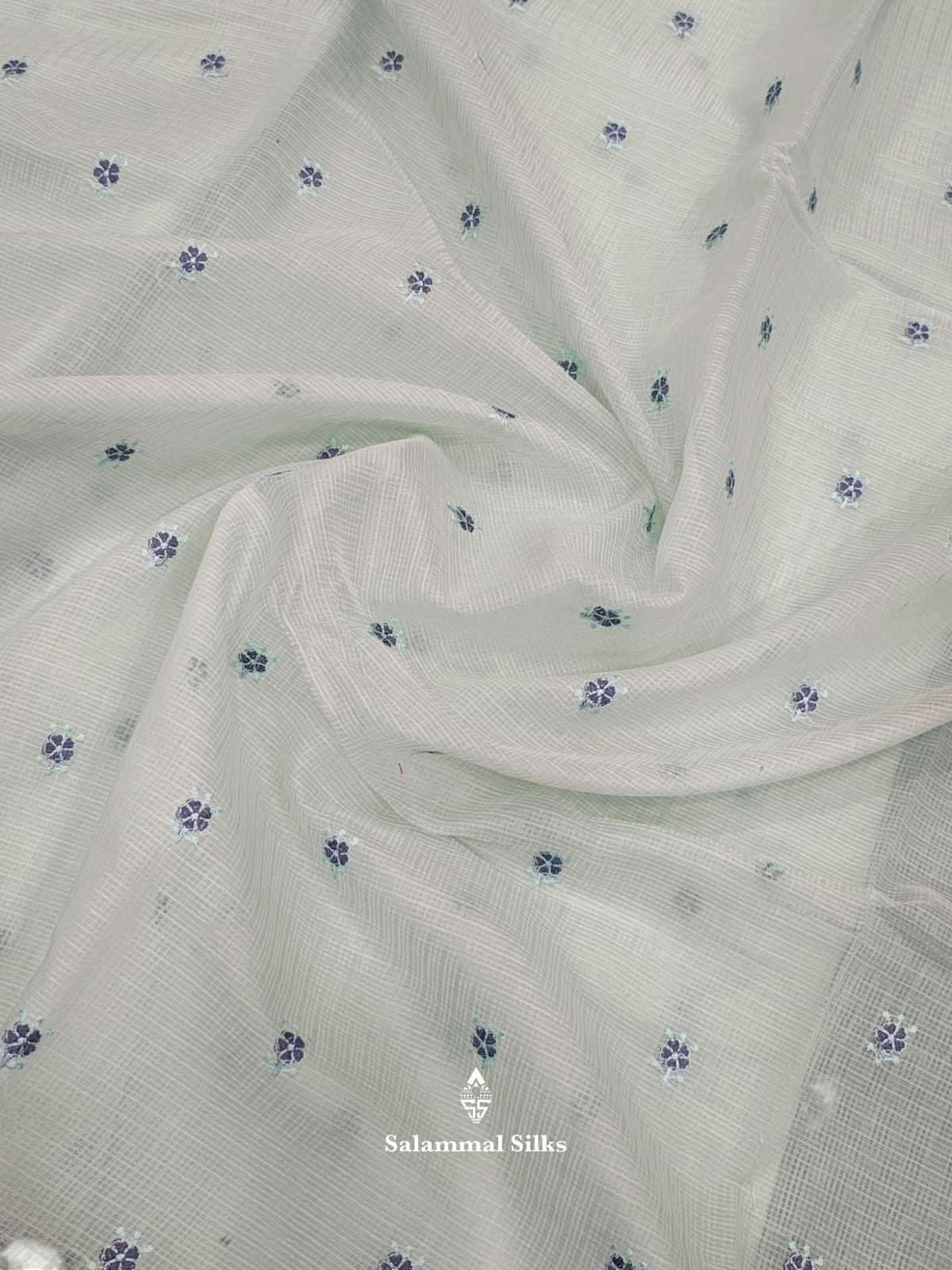 Ice Blue Fancy Saree With Threaad Work Border