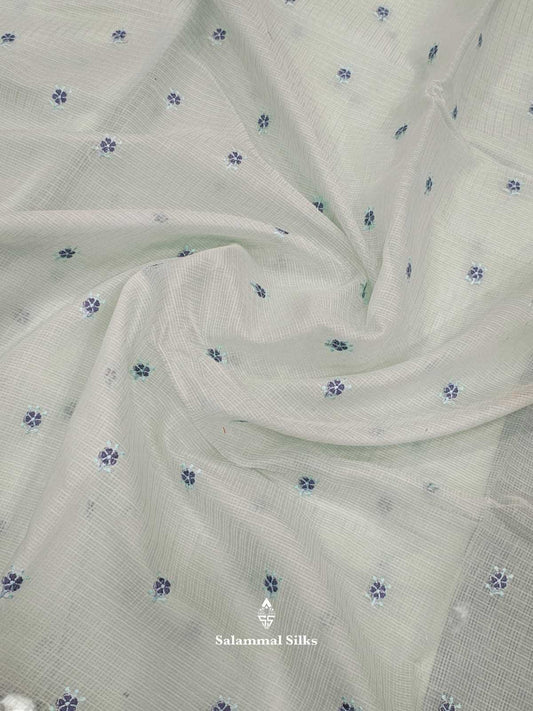 Ice Blue Fancy Saree With Threaad Work Border