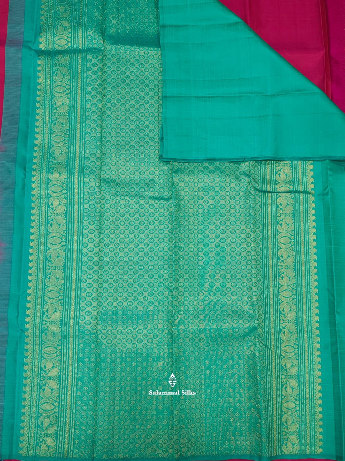 Kanjivaram Beautiful Magenta Pure Silk Saree Without Border