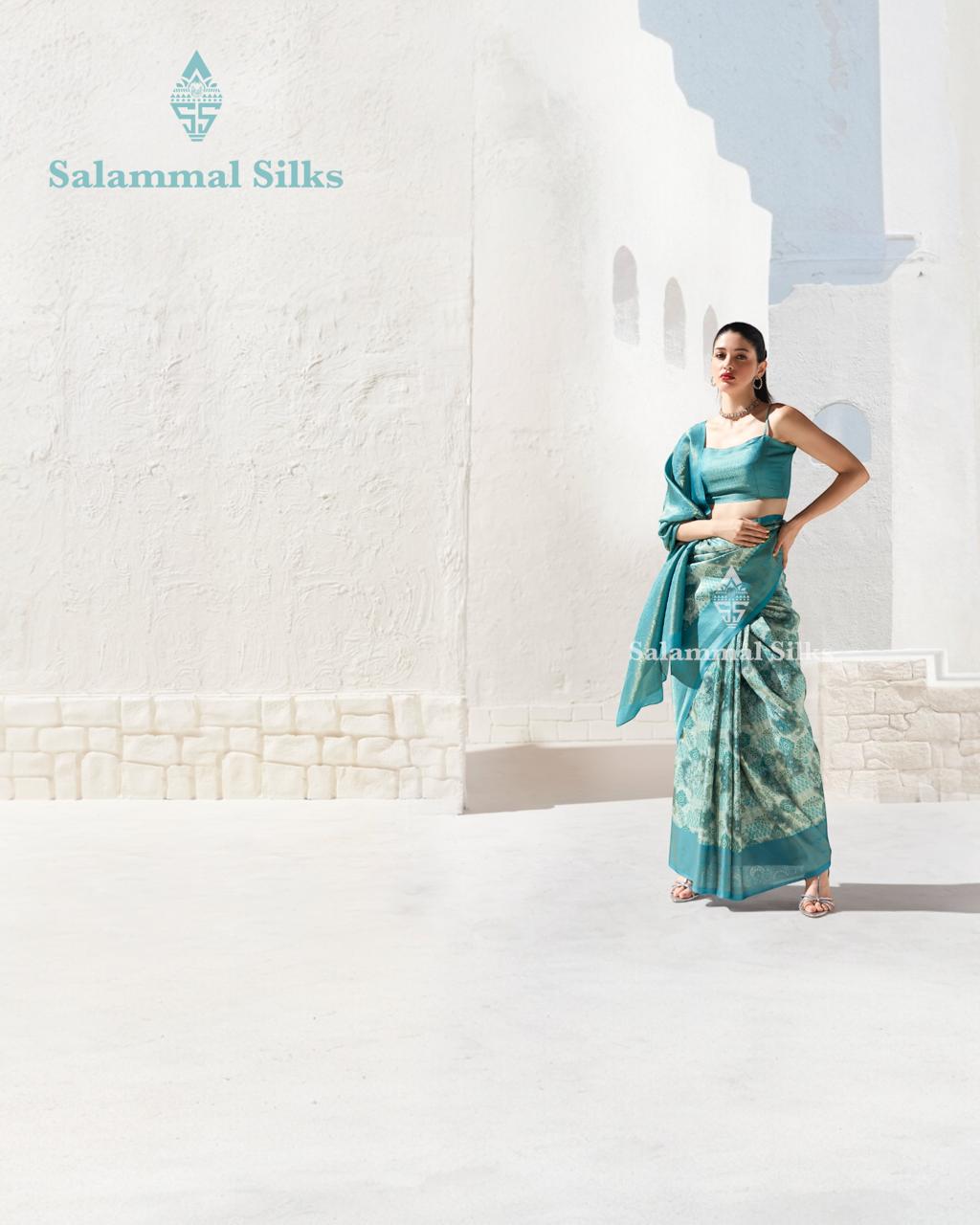 Cream Softy Fancy Saree With Rexona Green Color Border