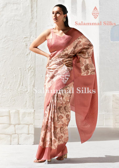 Cream Softy Fancy Saree With Rexona Green Color Border