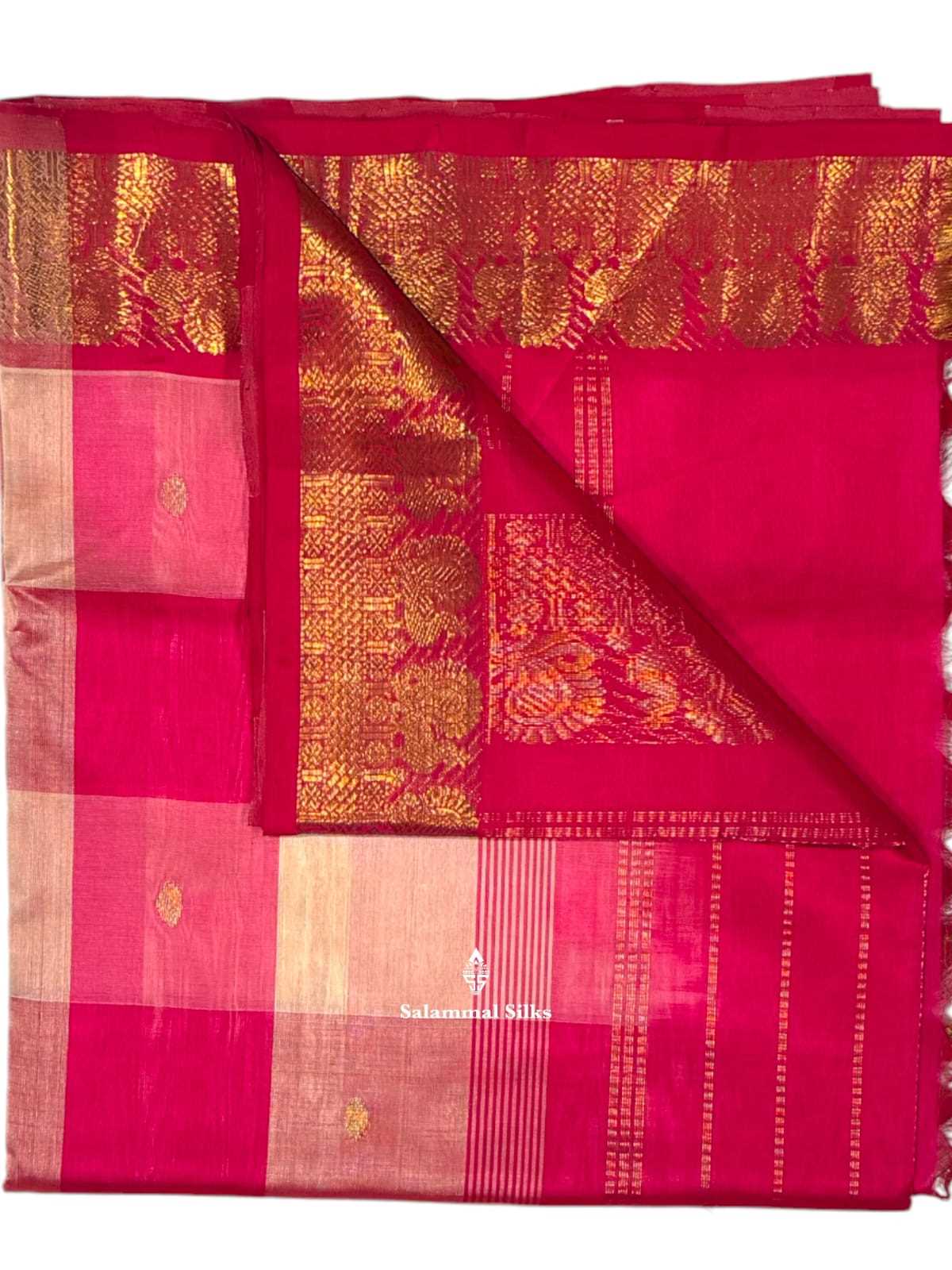 Palum Pazam Checks Kanjivaram Pure Silk Cotton