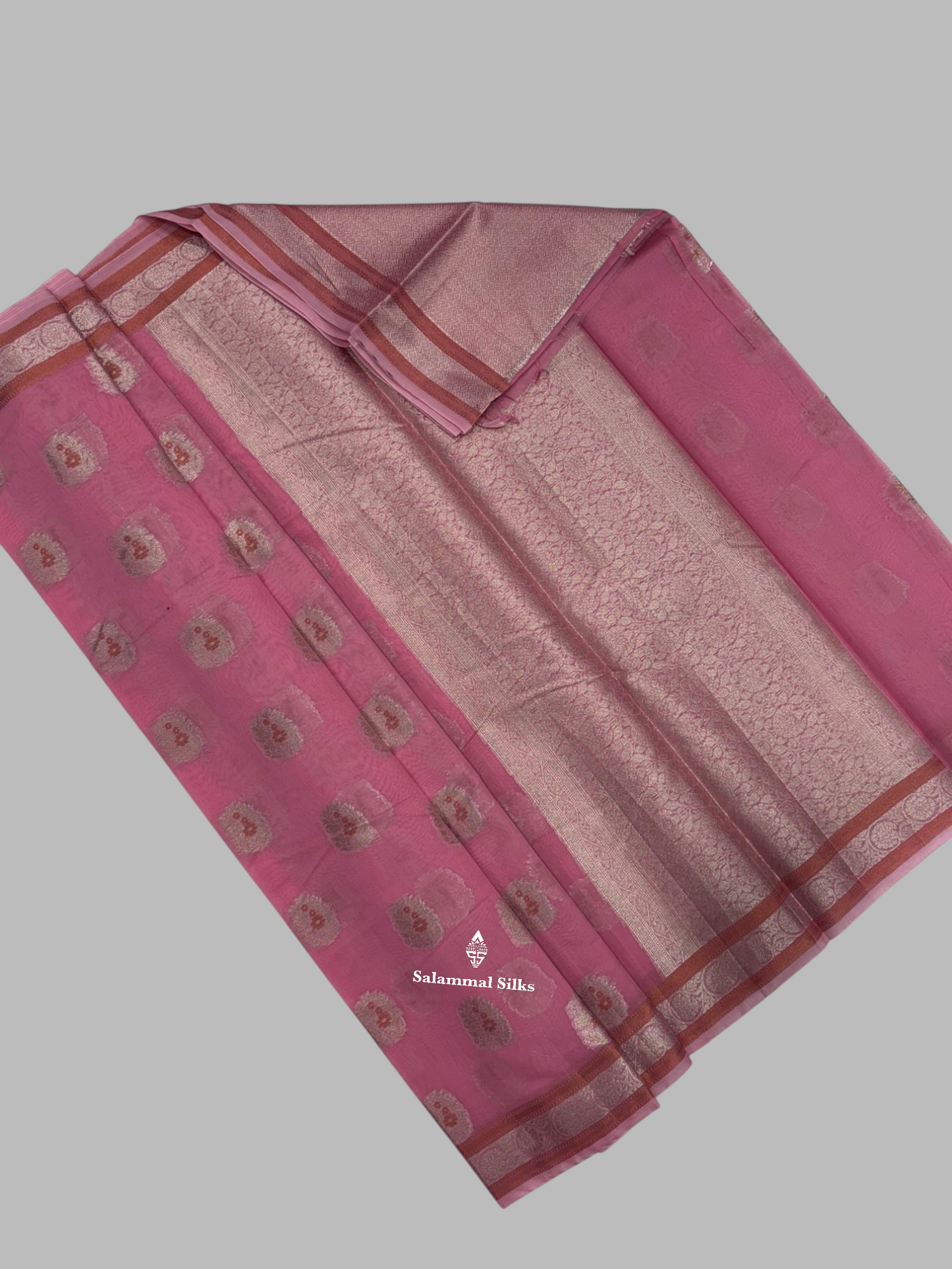Sapphire Green Fancy Saree With Silver Zari Border