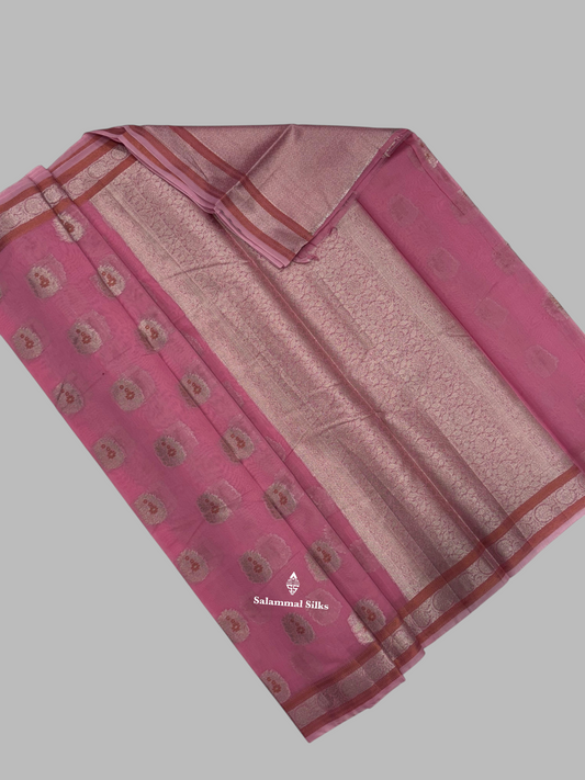 Sapphire Green Fancy Saree With Silver Zari Border