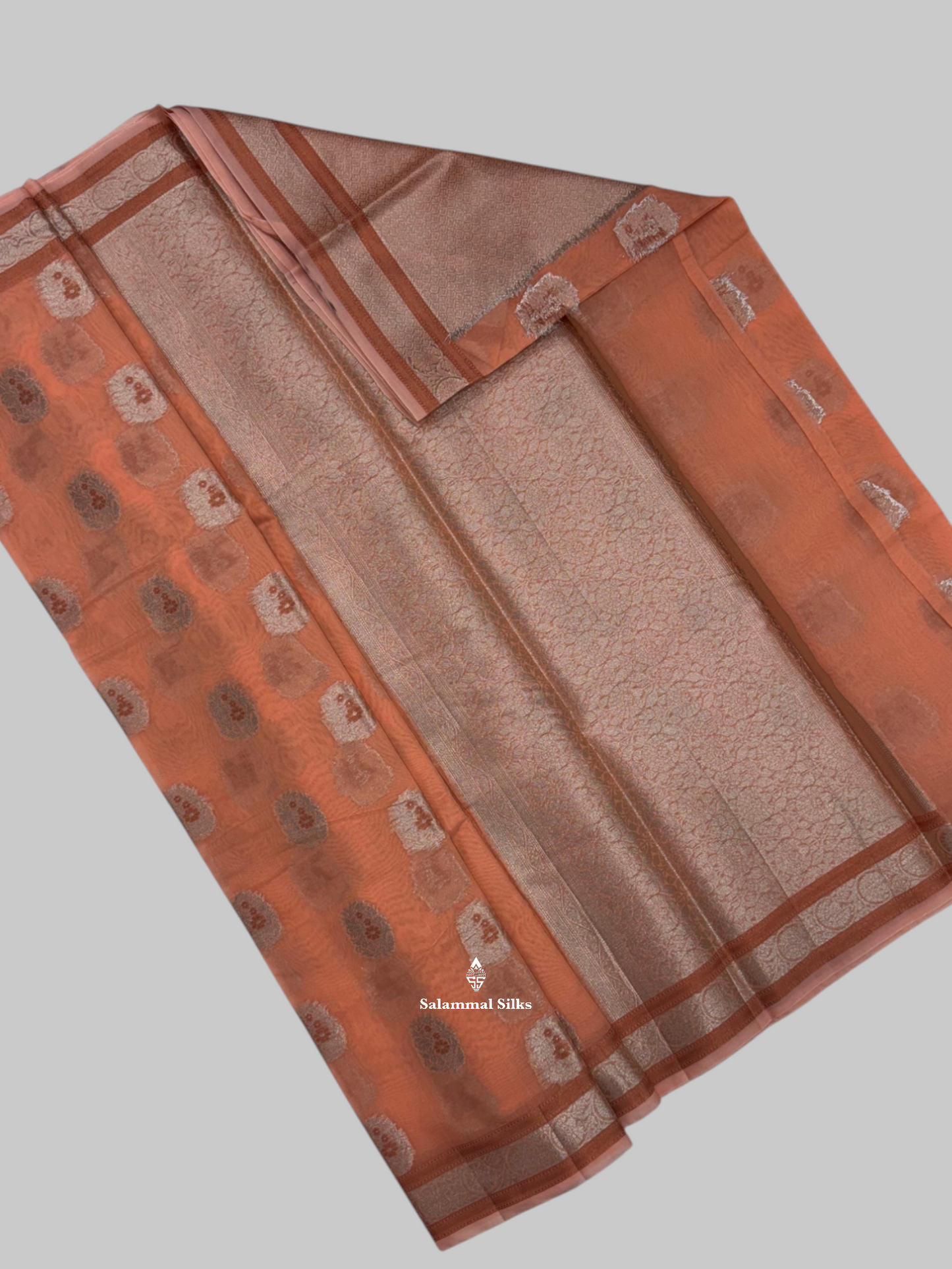 Sapphire Green Fancy Saree With Silver Zari Border