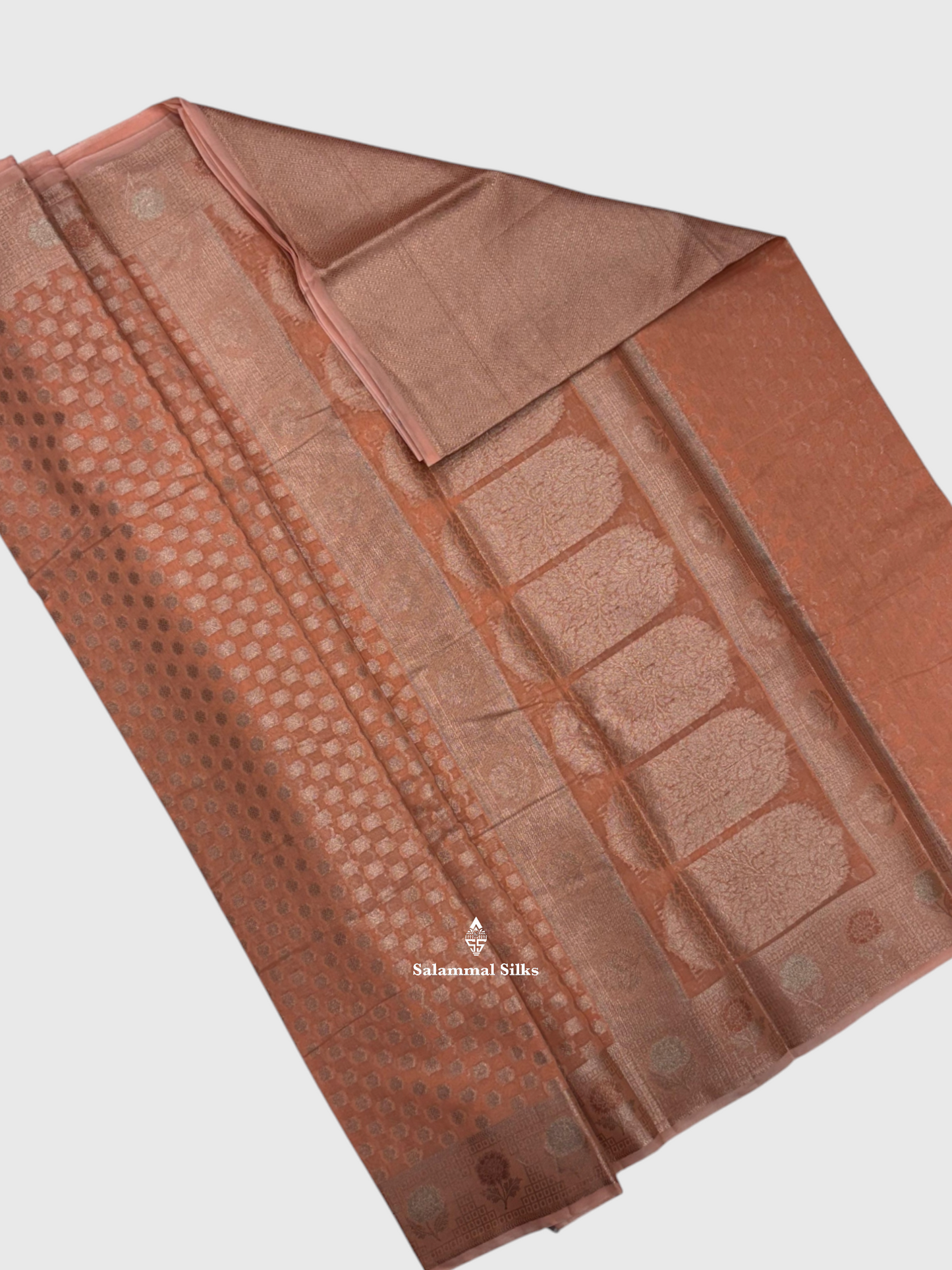 Elaichi Green Beautiful Fancy Saree With Copper Zari Border