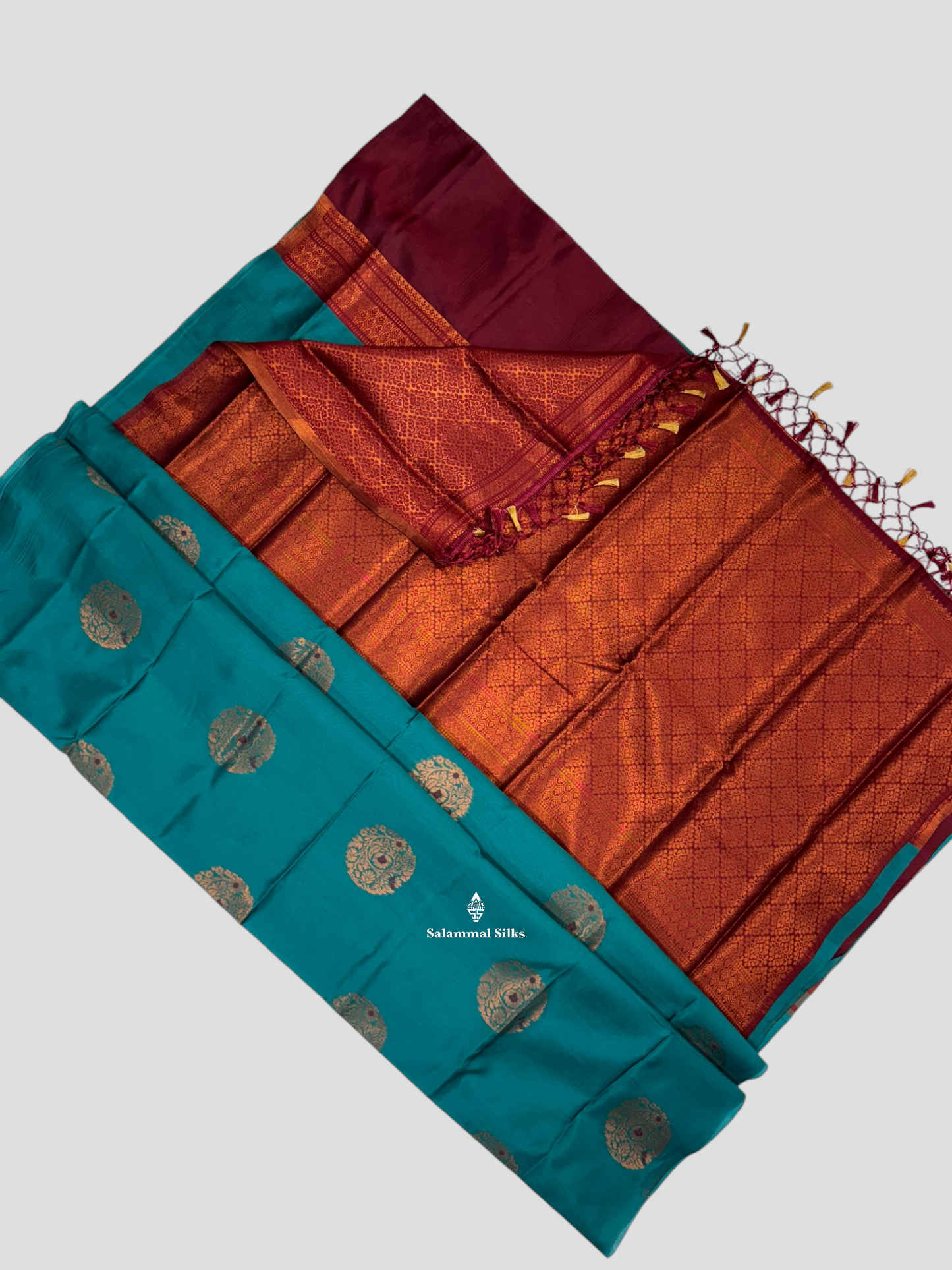 Sapphire Green Semi Soft Silk Saree Without Border
