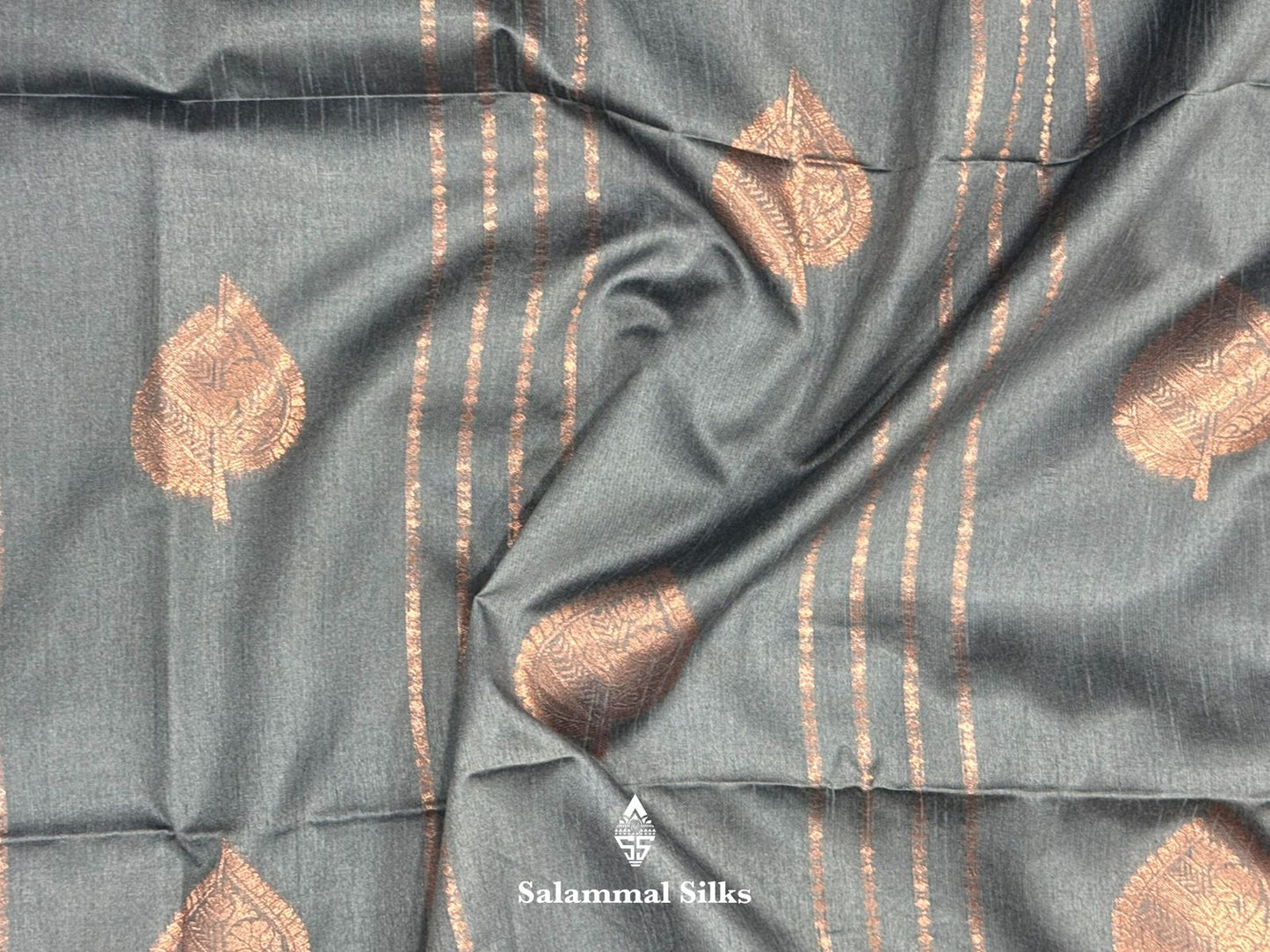 Grey Fancy Saree WithOut Border