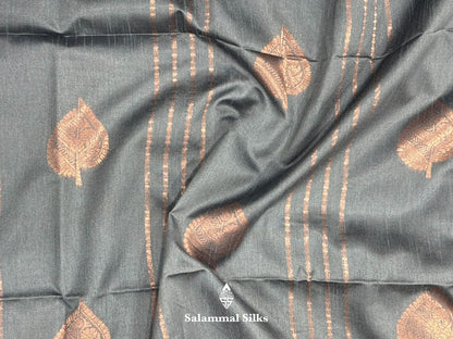 Grey Fancy Saree WithOut Border