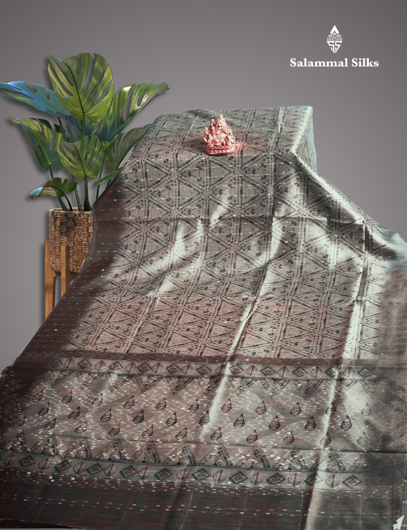 Light Grey Fancy Saree With  Blouse
