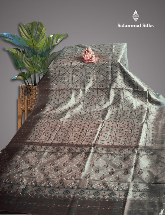 Light Grey Fancy Saree With  Blouse