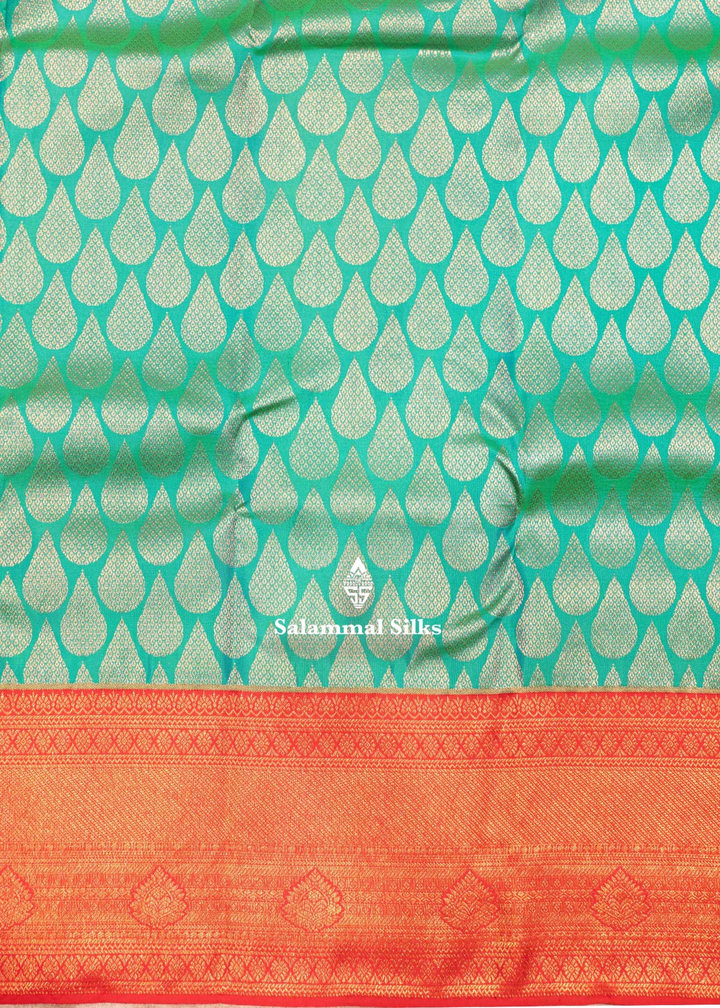 Rexona Green Colour Kanjivaram Pure Silk Saree with Red Long Border