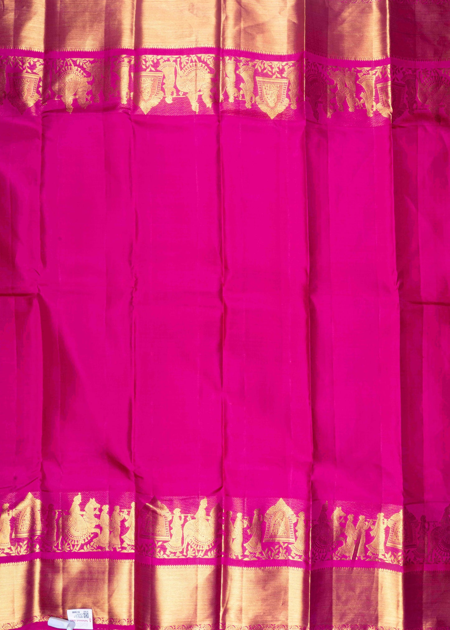 Pink Color Kanjivaram Pure Silk Saree with Pallakku fancy Border and Blouse