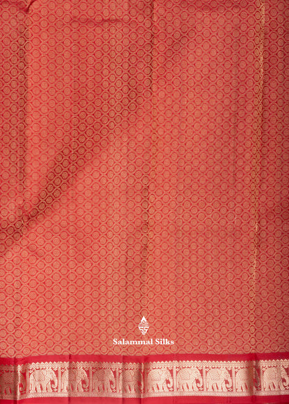 Kanjivaram Yellow Pure Silk Saree With Traditional Maroon Border