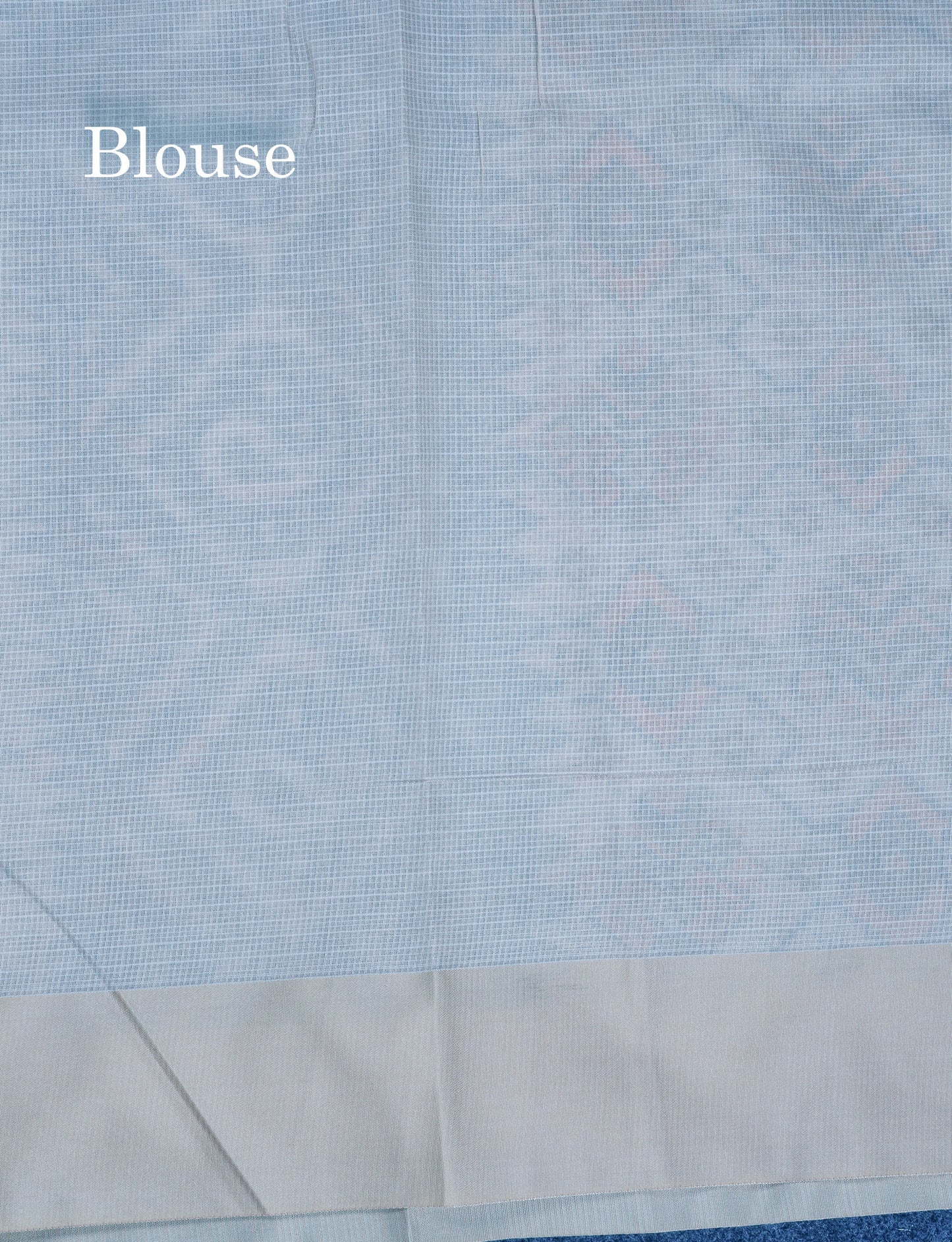 Beautiful Light Blue Kota Cotton Fancy Saree With Contrast Cream Sandal Border